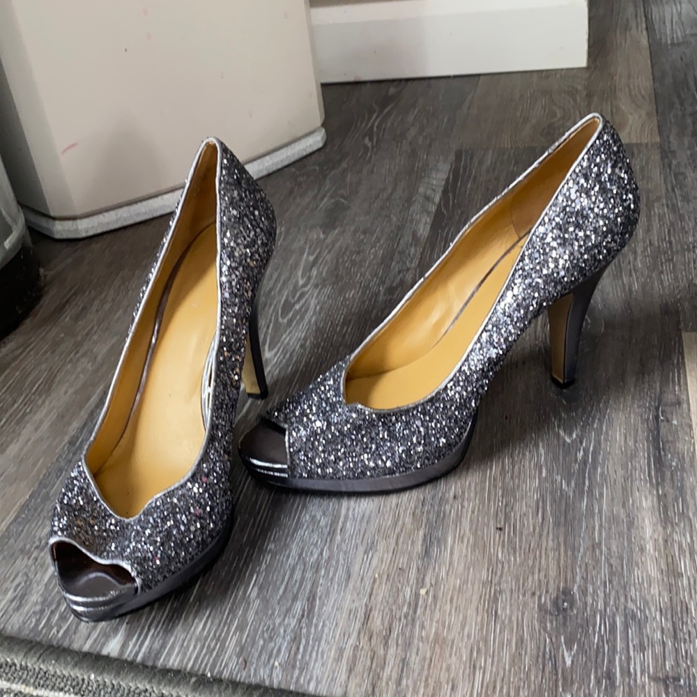 Nine West glitter heels
